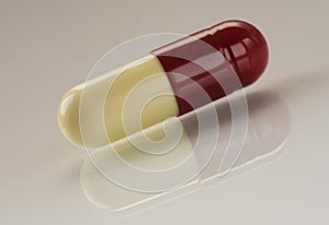 Medicine / drugs / pharmaceuticals: Close up of a capsule of penicilin antibiotics. 4