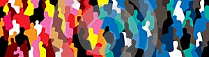 Group people , epidemy of virus - abstract vector illustration photo