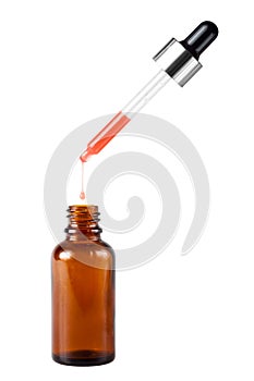 Medicine glass bottle with dropper