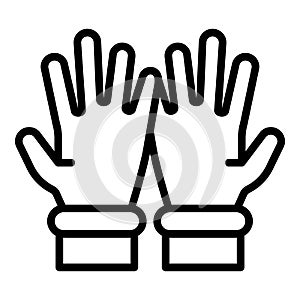 Medicine gloves icon, outline style