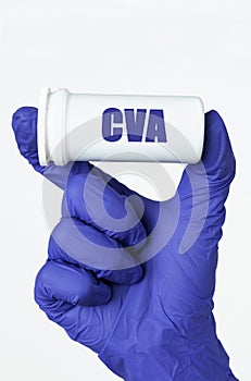 The doctor has a box of pills in his hands, the box says - CVA photo