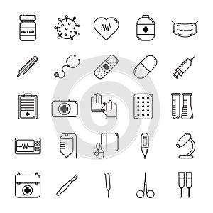 Medicine and Health Vector icons