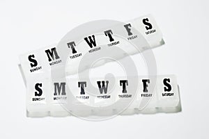 Medicine and herb in weekly box