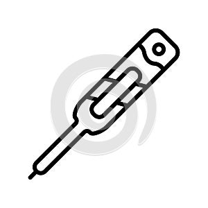 Medicine icon line termometer vector photo