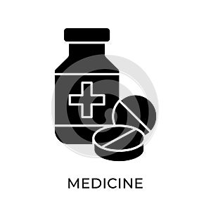 Medicine icon vector illustration. Medicine vector illustration template. Medicine icon design isolated on white background.