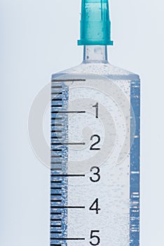 Medicine, Injection, vaccine and disposable syringe, drug concept. Sterile vial medical syringe needle. Glass medical