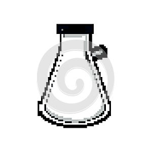 medicine laboratory glassware game pixel art vector illustration