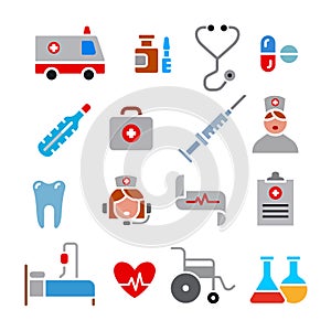 Medicine and pharmacy icons