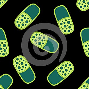 Medicine pills seamless doctors care pattern for wrapping paper and linens and fabrics and medicaments packaging