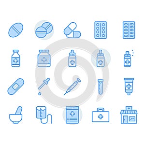 Medicine related icon and symbol set