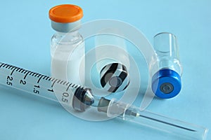 Medicine and syringe