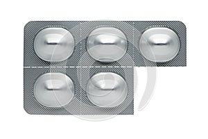 Medicine tablets in aluminum pack