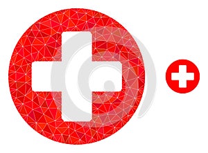 Medicine Triangle Lowpoly Flat Icon