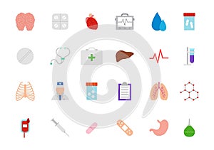 Medicine vector icons set