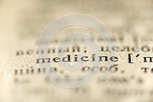Medicine word dictionary