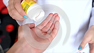 Medicines in the hand