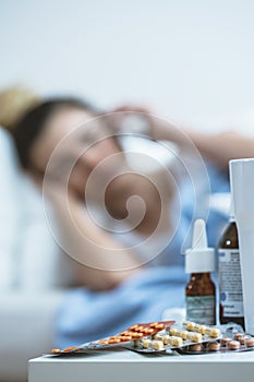 Medicines on the nightstand