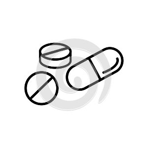 Medicines pills - Capsule and pill icon. Pills Health Medical Icon