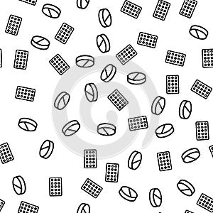 Medicines Pills And Drugs Seamless Pattern Vector