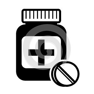 Medicines, pills icon -