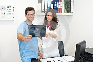 Medics investigating x-ray photo