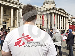 Medics Under Fire. Rally in Trafalgar Square.