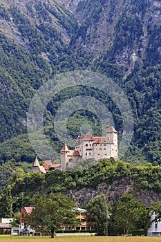 The medieaval castle on the rock Gutenberg Castle photo