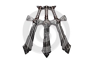 Medieaval swords isolated photo