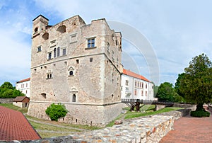 Medieval aged stone royal castle and fortress