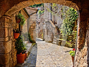 Medieval arched lane