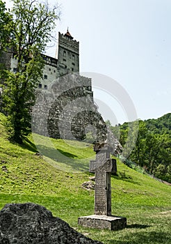 Medieval architecture of Bran Castle in Transylvania, Romania