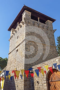 Montenegro,Tivat city. Tower of medieval summer house of the Buca family photo
