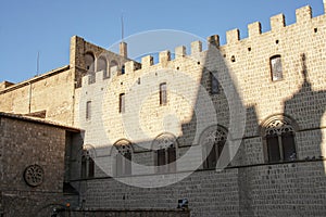 Medieval architecture of palace of Popes