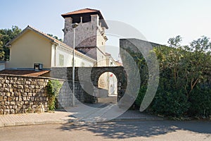 Medieval architecture. Summer house of the noble family Buca. Tivat city, Montenegro photo