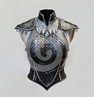 Medieval armor breastplate on display