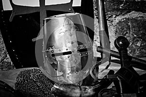 Medieval armor helmet