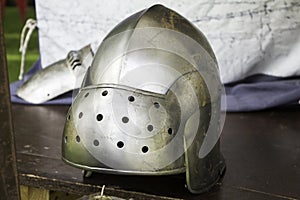 Medieval armor helmet