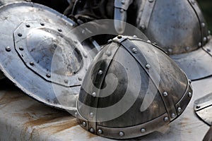 Medieval armor pieces