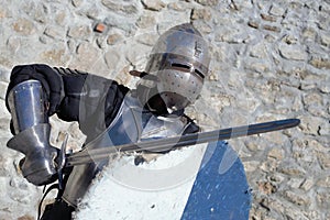 medieval armor swordsman photo