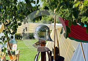 Medieval army helmet & breastplate