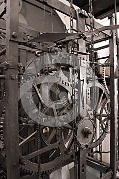 Medieval astronomical clock gearing - interior