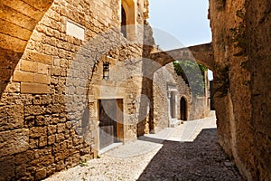 Medieval avenue of the Knights on Rhodes Island