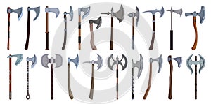 Medieval axe vector cartoon set icon. Vector illustration medieva weapon on white background. Isolated cartoon set icon