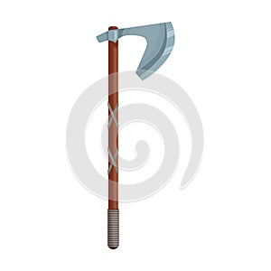 Medieval axe vector icon.Cartoon vector icon isolated on white background medieval axe.