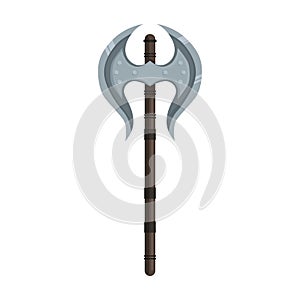 Medieval axe vector icon.Cartoon vector icon isolated on white background medieval axe.