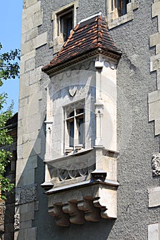 Medieval balcony in Vajdahunyad castle