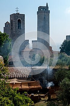 Medieval barbecue fest at San Gimignano