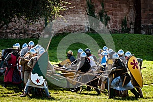 Medieval battle re-enactment