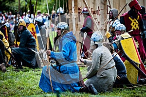 Medieval battle re-enactment