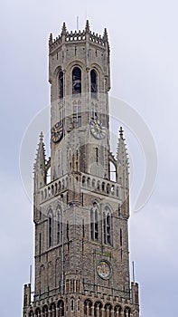 Medieval belfry tower of Bruges, Flanders, Belgium